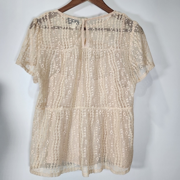 2 For 20 Blue Rain Lace Cream Top - Picture 2 of 7